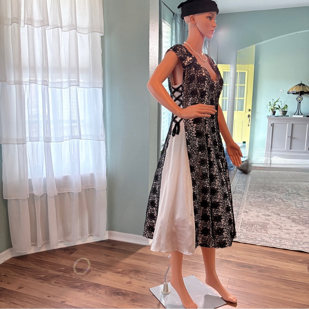 Bettie Page by Tatyana Lace Circle Dress- Rockabilly Pinup |Retro 50s Style NWT - Picture 5 of 10